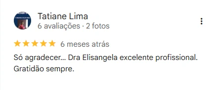 Avaliação de Tatiane Lima no Google